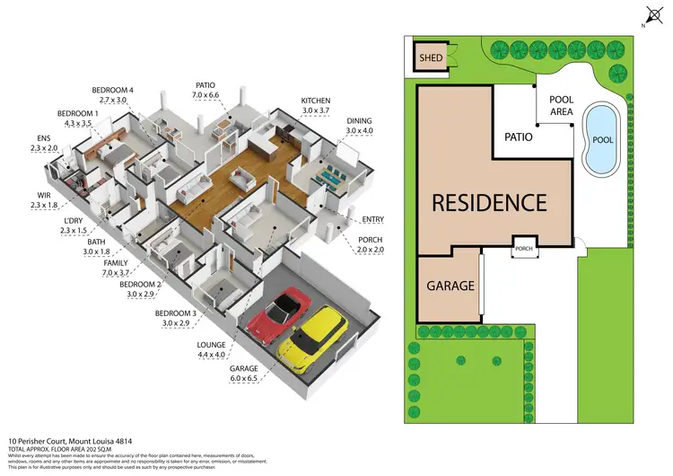 Floorplan of Homely house listing, 10 Perisher Ct, Mount Louisa QLD 4814