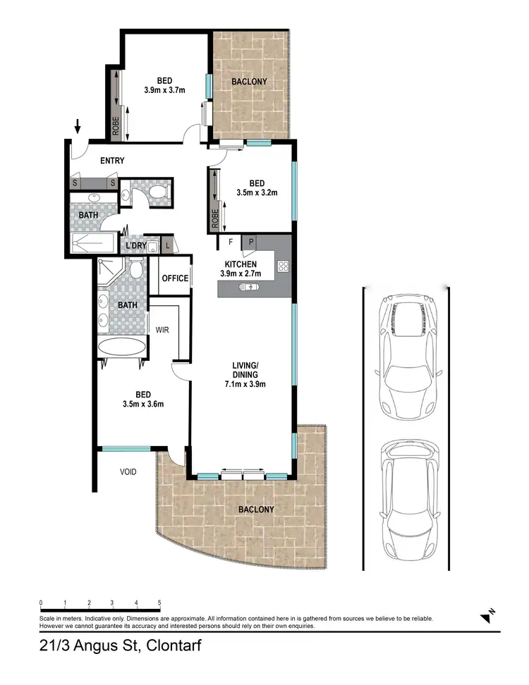 Floorplan of Homely unit listing, 21/3 Angus St, Clontarf QLD 4019