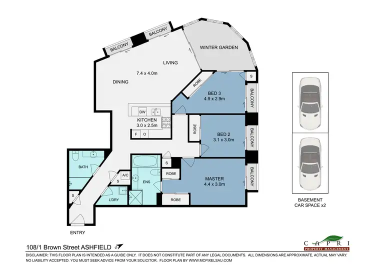 Floorplan of Homely apartment listing, Unit 108/1 Brown St, Ashfield NSW 2131