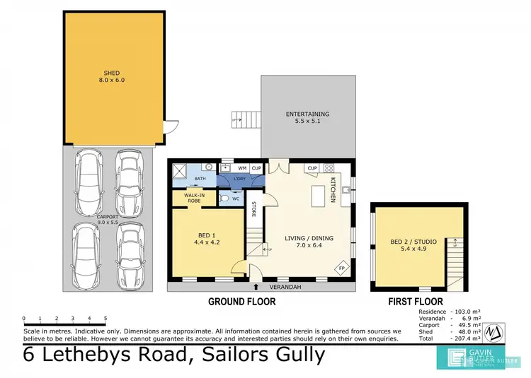 Floorplan of Homely house listing, 6 Lethebys Rd, Sailors Gully VIC 3556