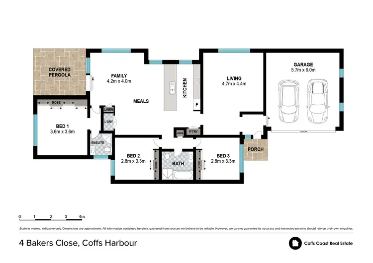 Floorplan of Homely house listing, 4 Bakers Cl, Coffs Harbour NSW 2450