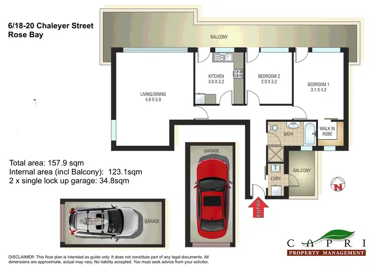 Floorplan of Homely unit listing, 6/18-20 Chaleyer Street, Rose Bay NSW 2029