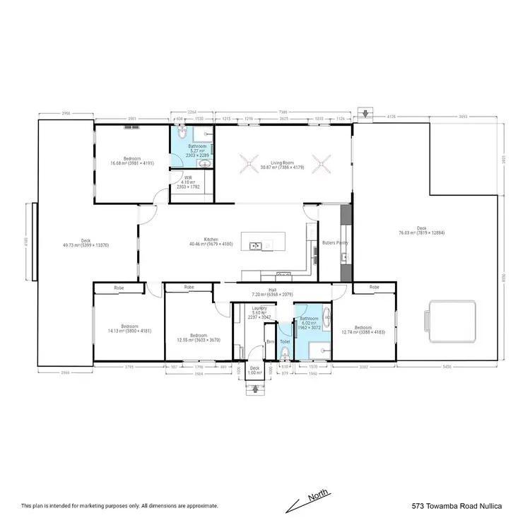 Floorplan of Homely rural property listing, 573 Towamba Road, NULLICA Via, Eden NSW 2551