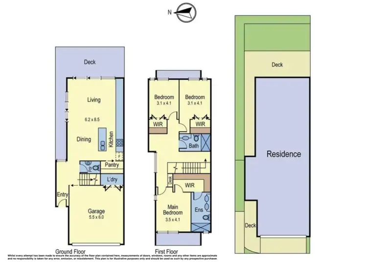Floorplan of Homely townhouse listing, 11/135-137 St Helena Road, Greensborough VIC 3088