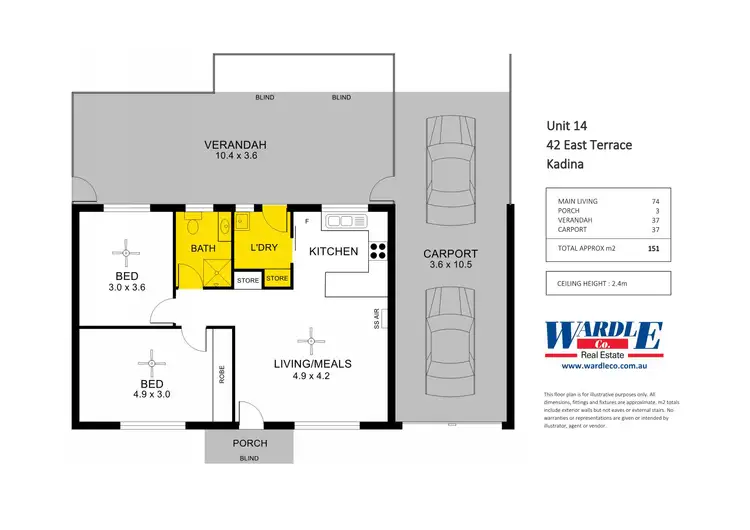Floorplan of Homely unit listing, Unit 14/42 East Tce, Kadina SA 5554