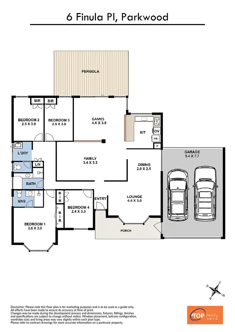 Floorplan of Homely house listing, 6 Finula Place, Parkwood WA 6147