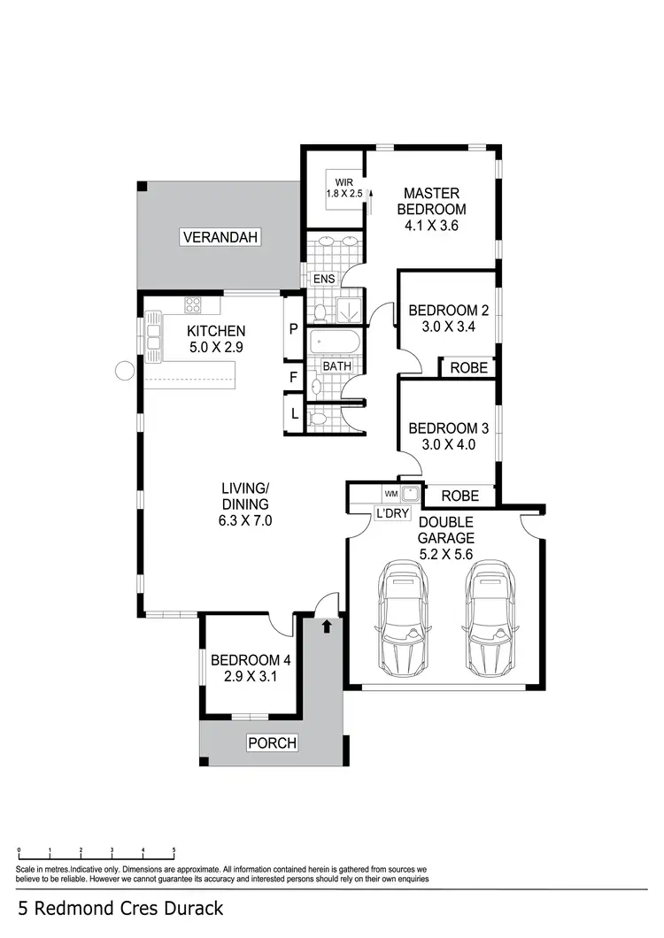 Floorplan of Homely house listing, 5 Redmond Crescent, Durack NT 830