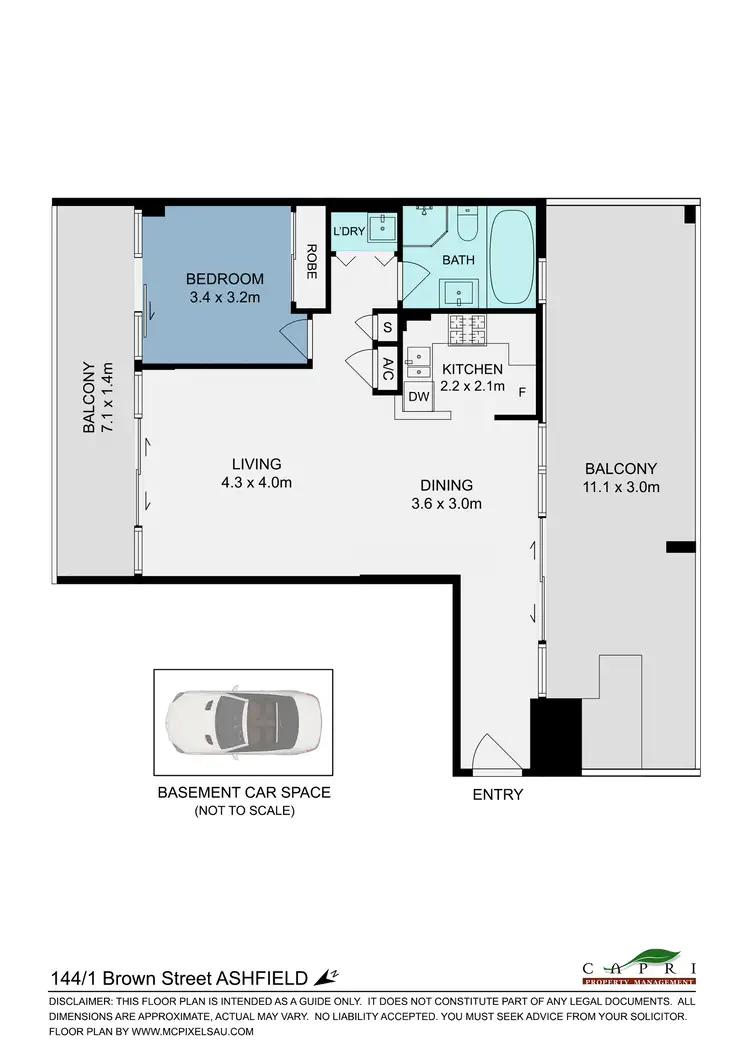 Floorplan of Homely apartment listing, Unit 144/1 Brown St, Ashfield NSW 2131