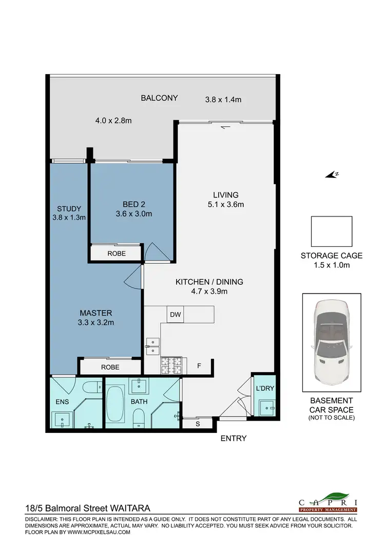 Floorplan of Homely apartment listing, 18/5-15 Balmoral Street, Waitara NSW 2077