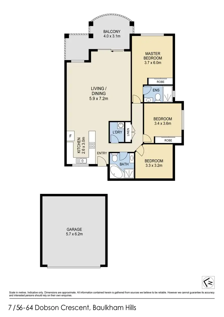 Floorplan of Homely unit listing, Unit 7/56-64 Dobson Cres, Baulkham Hills NSW 2153