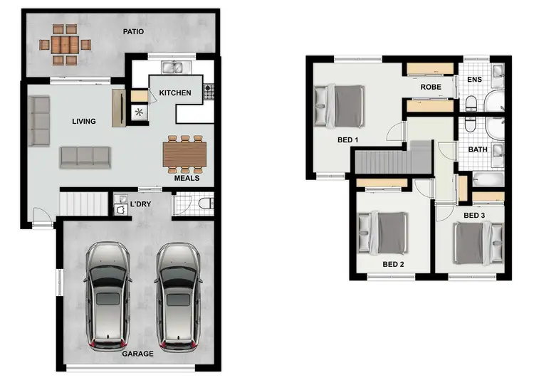 Floorplan of Homely townhouse listing, Unit 101/31 Yerongpan St, Richlands QLD 4077