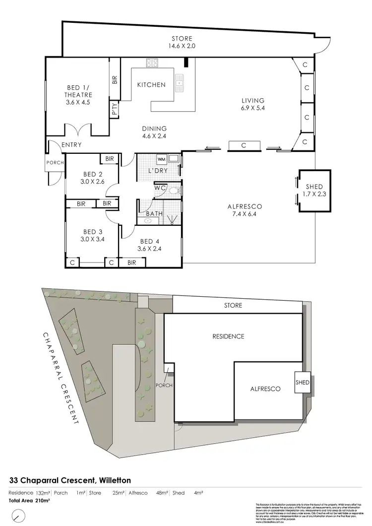 Floorplan of Homely house listing, 33 Chaparral Cres, Willetton WA 6155