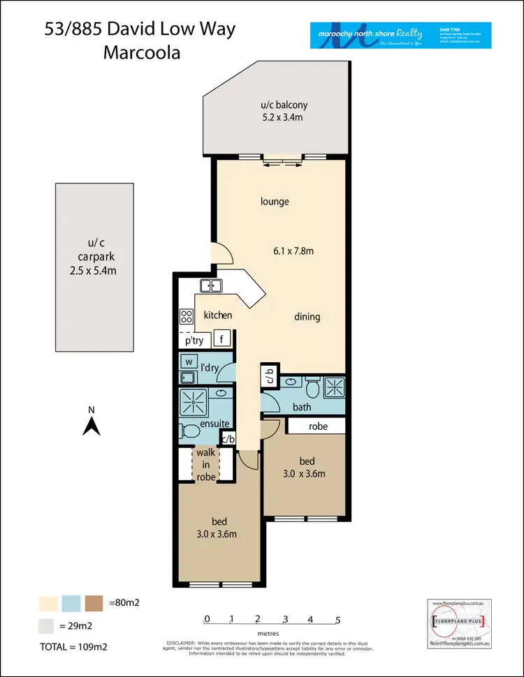 Floorplan of Homely unit listing, Unit 53/885 David Low Way, Marcoola QLD 4564