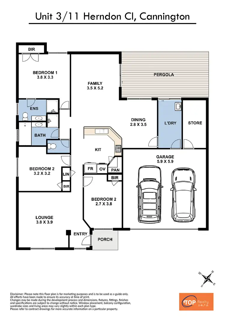 Floorplan of Homely villa listing, Unit 3/11-13 Herndon Close, Cannington WA 6107
