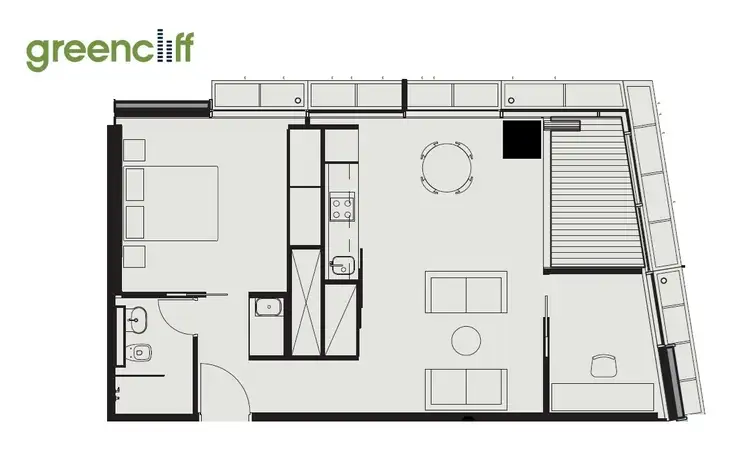 Floorplan of Homely apartment listing, E605/3 Carlton St, Chippendale NSW 2008