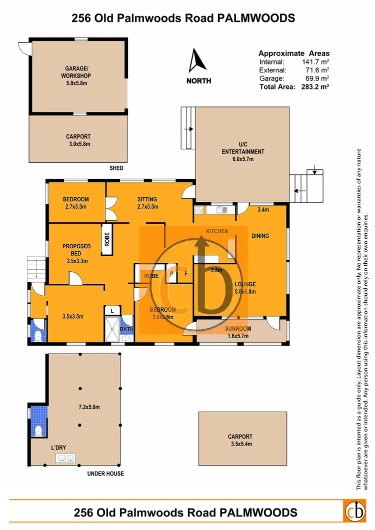 Floorplan of Homely rural property listing, 256 Old Palmwoods Rd, Palmwoods QLD 4555