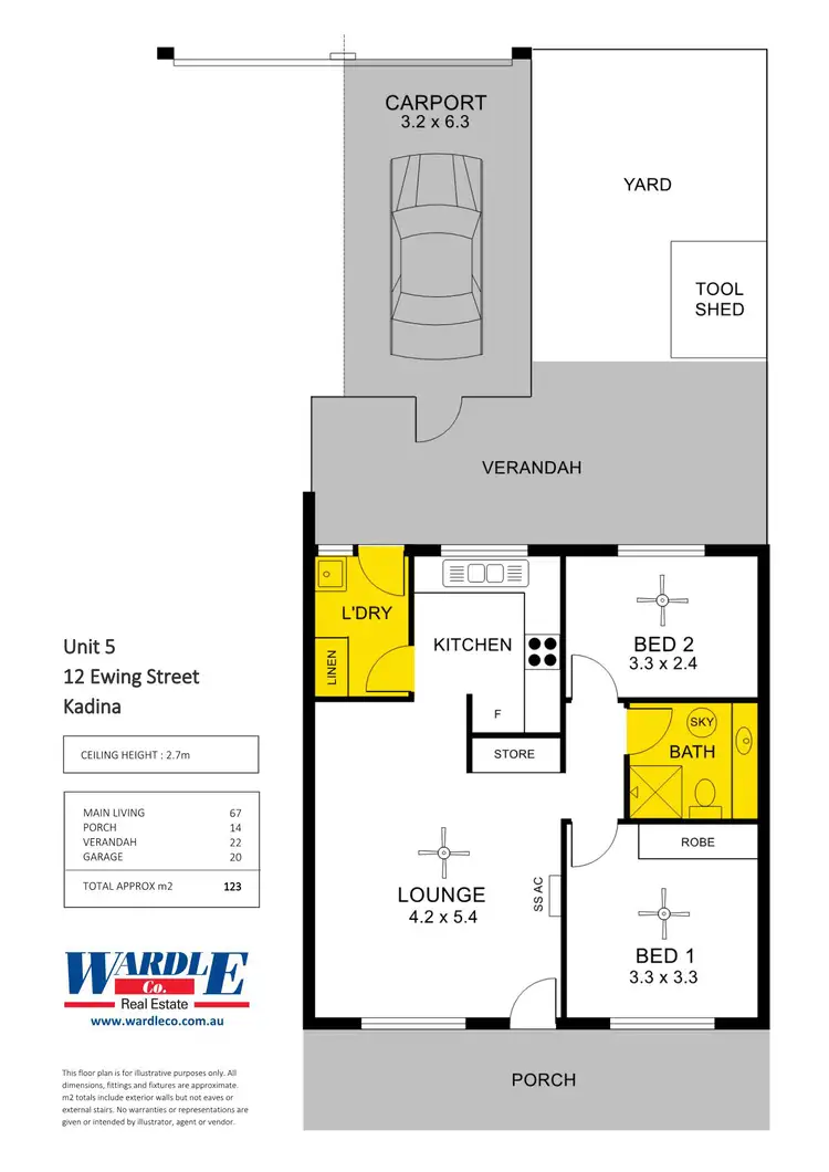 Floorplan of Homely unit listing, Unit 5/12 Ewing St, Kadina SA 5554