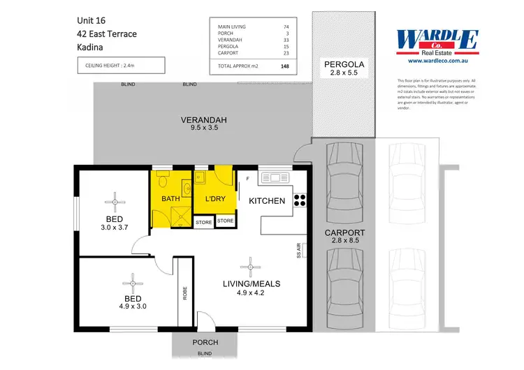 Floorplan of Homely unit listing, Unit 16/42 East Tce, Kadina SA 5554