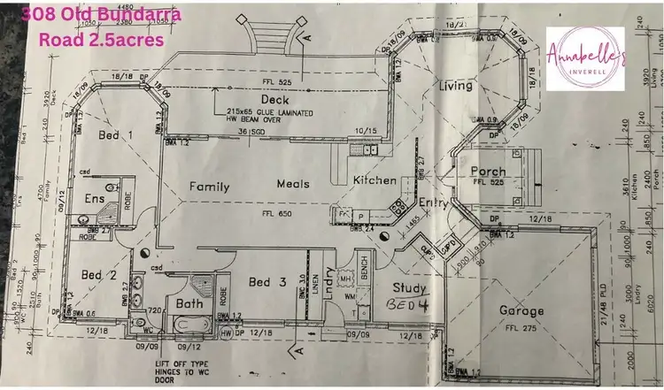 Floorplan of Homely rural property listing, 308 Old Bundarra Rd, Inverell NSW 2360