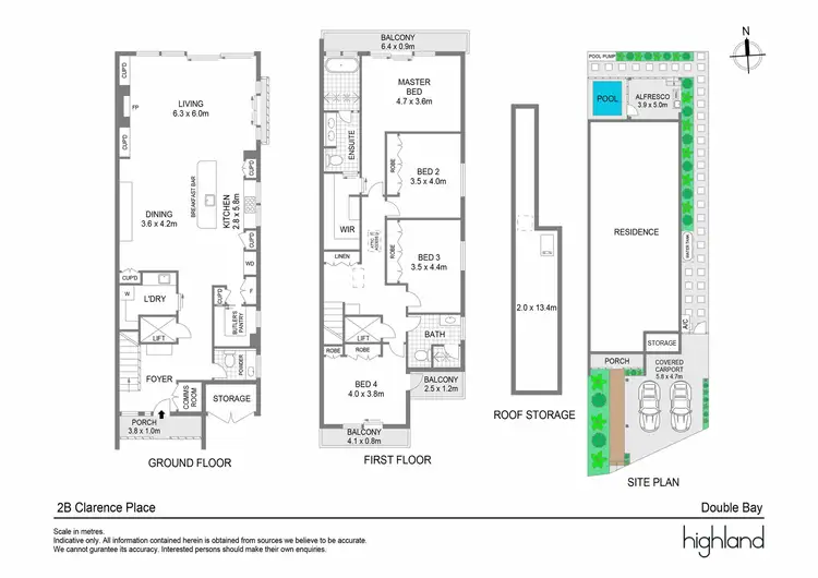 Floorplan of Homely semi-detached listing, 2B Clarence Pl, Double Bay NSW 2028