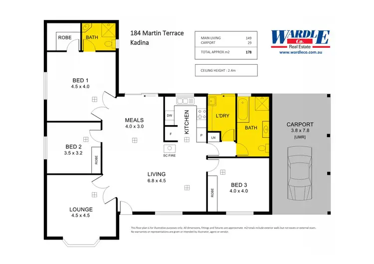 Floorplan of Homely house listing, 184 Martin Tce, Kadina SA 5554