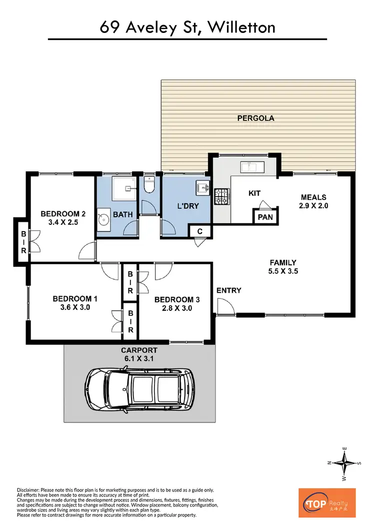 Floorplan of Homely house listing, 69 Aveley Street, Willetton WA 6155