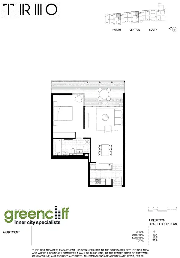 Floorplan of Homely apartment listing, 1 Sterling Cct, Camperdown NSW 2050
