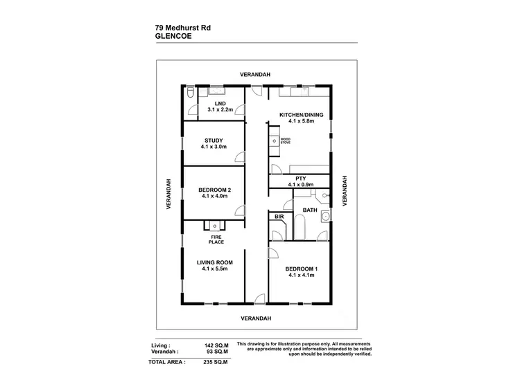 Floorplan of Homely rural property listing, 79 Medhurst Rd, Glencoe SA 5291