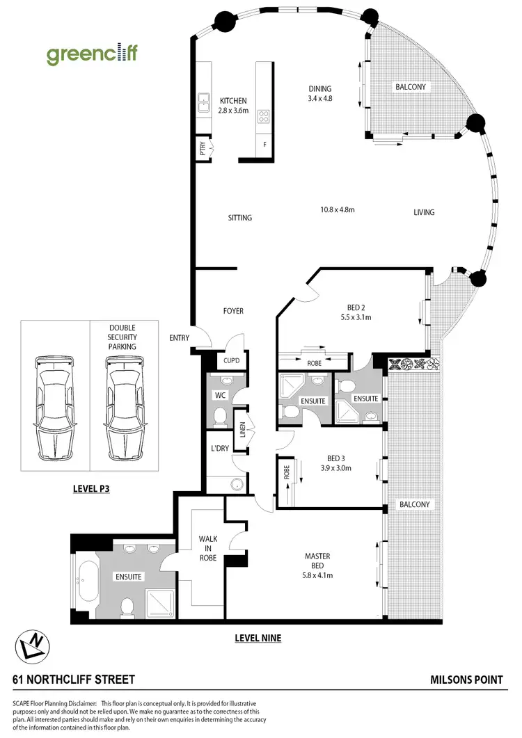Floorplan of Homely apartment listing, 6/1 Northcliff St, Milsons Point NSW 2061