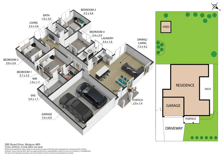 Floorplan of Homely house listing, 285 Stuart Dr, Wulguru QLD 4811