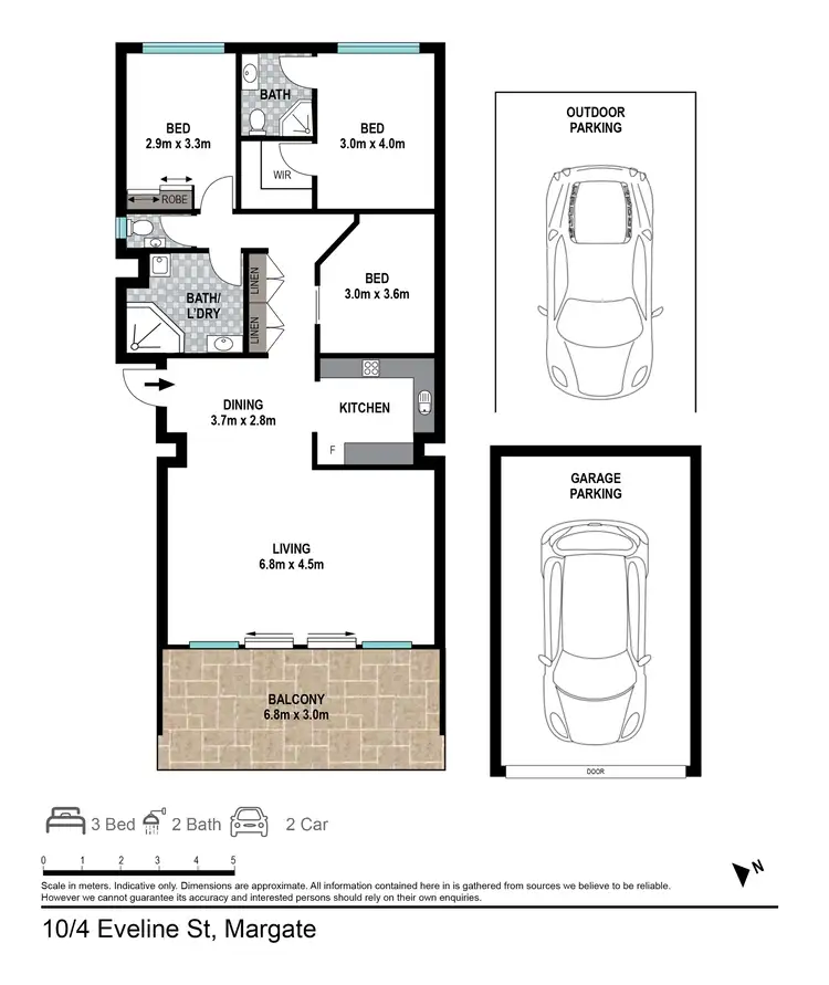 Floorplan of Homely unit listing, Unit 10/4 Eveline St, Margate QLD 4019