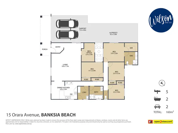 Floorplan of Homely house listing, 15 Orara Ave, Banksia Beach QLD 4507