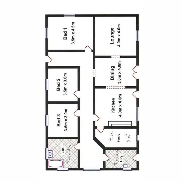 Floorplan of Homely rural property listing, 2 Pine Road, Halbury SA 5461