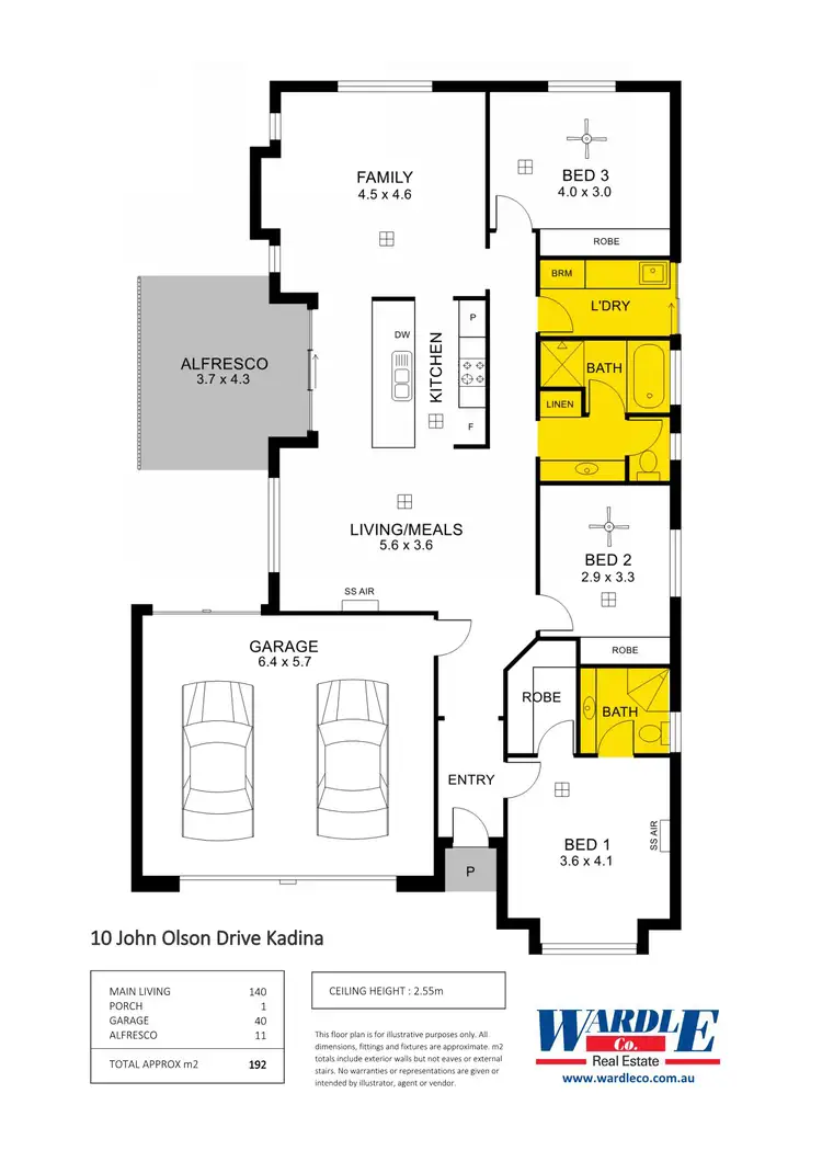 Floorplan of Homely house listing, 10 John Olsen Dr, Kadina SA 5554