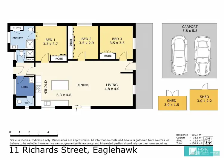 Floorplan of Homely house listing, 11 Richards St, Eaglehawk VIC 3556
