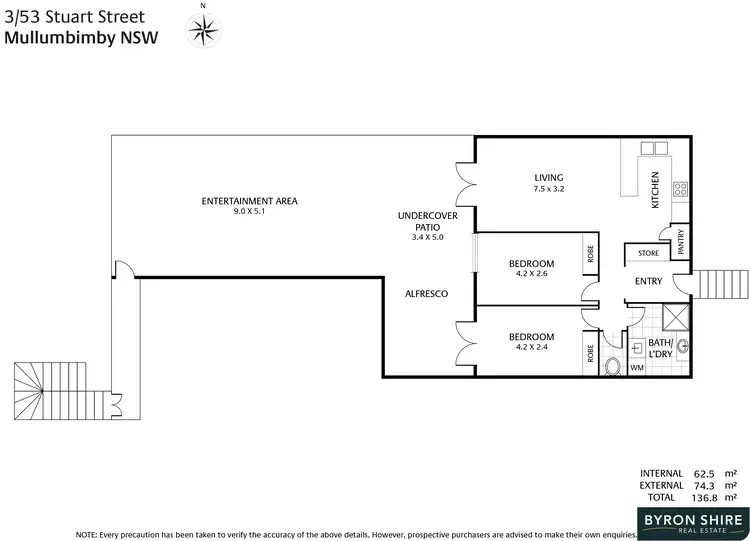 Floorplan of Homely apartment listing, Unit 3/53 Stuart St, Mullumbimby NSW 2482