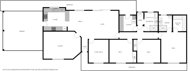 Floorplan of Homely rural property listing, 'Sunrise'/166 Wenkes Rd, Walla Walla NSW 2659