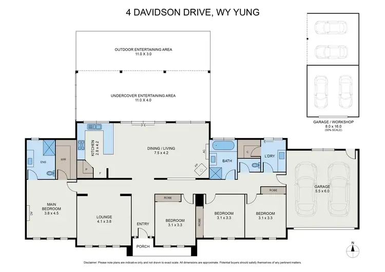 Floorplan of Homely rural property listing, 4 Davidson Dr, Wy Yung VIC 3875