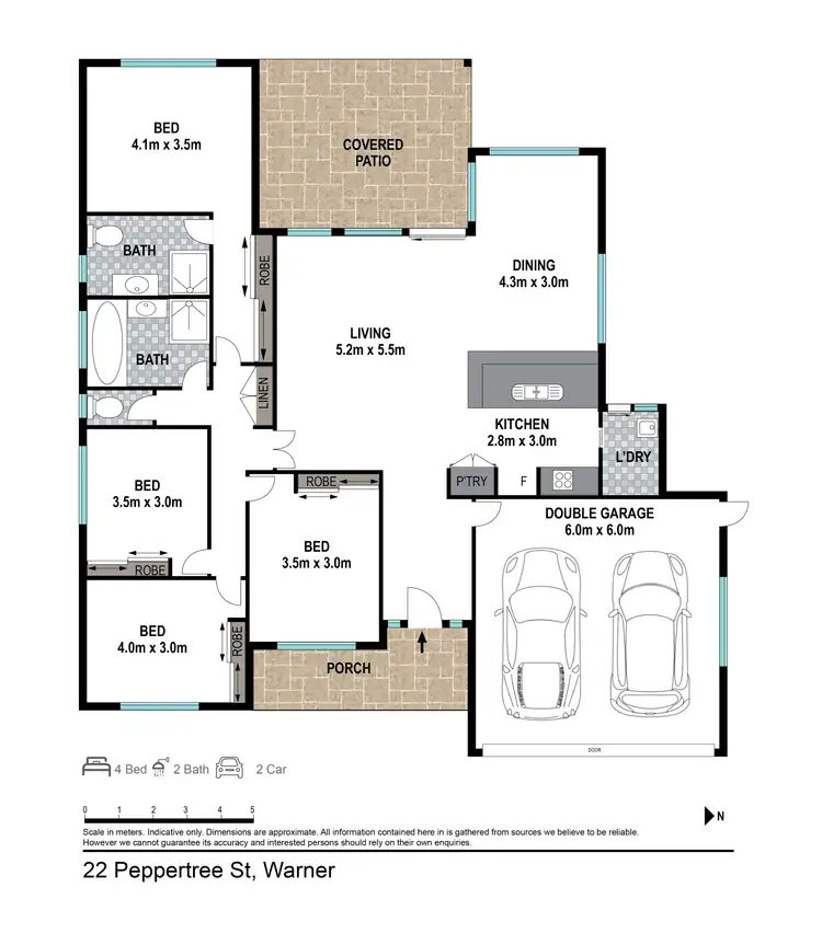 Floorplan of Homely house listing, 22 Peppertree St, Warner QLD 4500