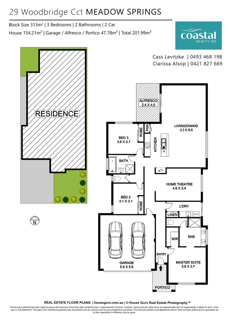 Floorplan of Homely house listing, 29 Woodbridge Cct, Meadow Springs WA 6210