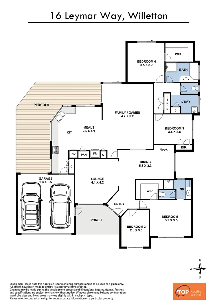 Floorplan of Homely house listing, 16 Leymar Way, Willetton WA 6155