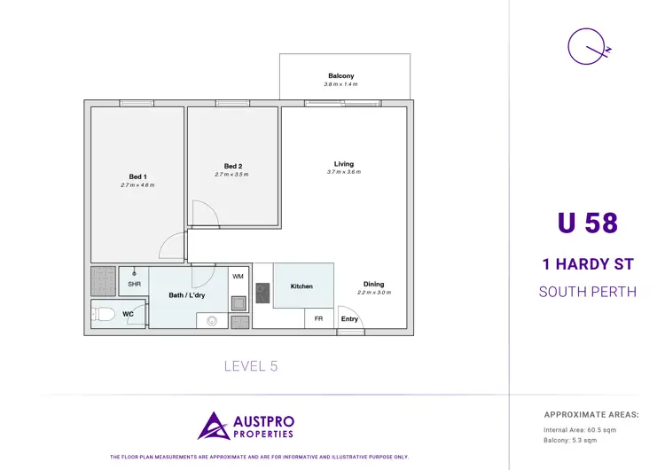 Floorplan of Homely house listing, Unit 58/1 Hardy Street, South Perth WA 6151