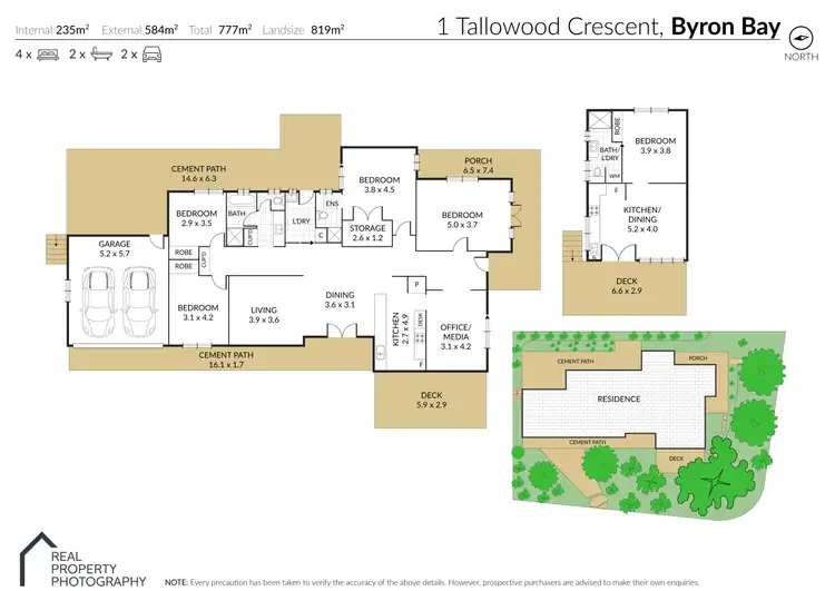 Floorplan of Homely house listing, 1 Tallowood Cres, Byron Bay NSW 2481