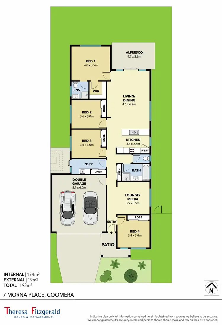 Floorplan of Homely house listing, 7 Morna Pl, Coomera QLD 4209