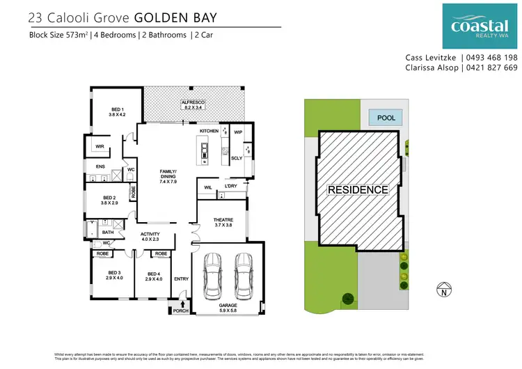 Floorplan of Homely house listing, 23 Calooli Gr, Golden Bay WA 6174