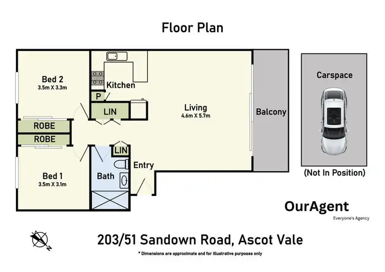 Floorplan of Homely apartment listing, 203/51 Sandown Road, Ascot Vale VIC 3032
