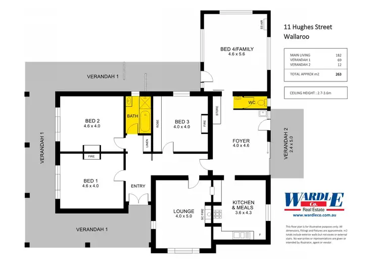 Floorplan of Homely house listing, 11 Hughes St, Wallaroo SA 5556