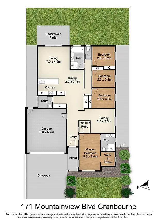 Floorplan of Homely house listing, 171 Mountainview Bvd, Cranbourne North VIC 3977