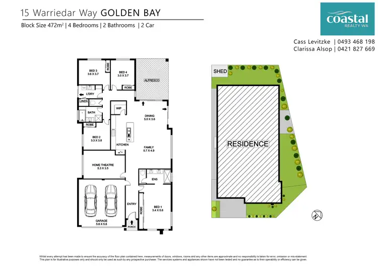 Floorplan of Homely house listing, 15 Warriedar Way, Golden Bay WA 6174