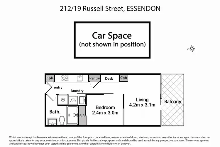 Floorplan of Homely apartment listing, 212/19 Russell Street, Essendon VIC 3040